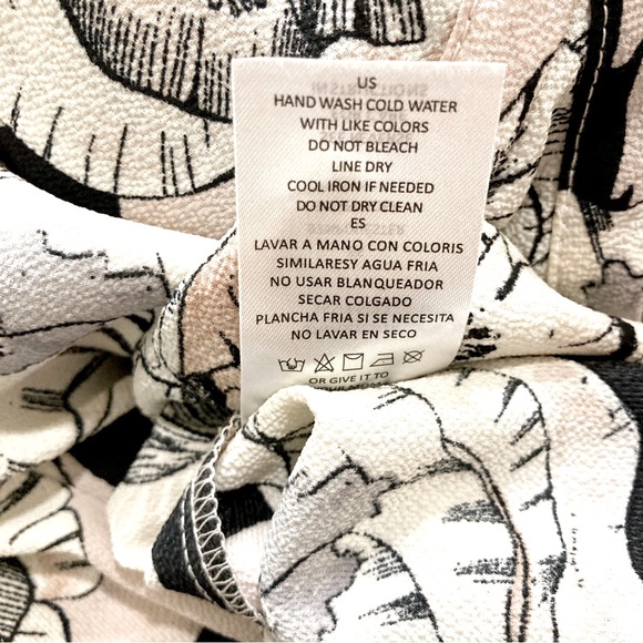 C&E Pink, White, & Black Floral Print Long Sleeve Dress - Size M - Picture 7 of 11